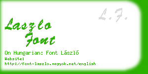 laszlo font business card