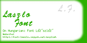 laszlo font business card